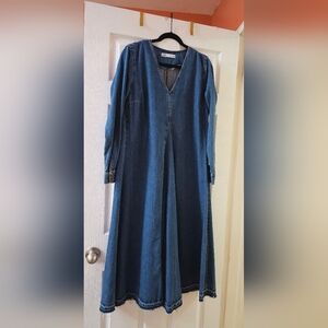 Maxi long sleeve denim Zara dress
